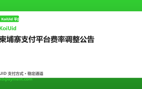 柬埔寨支付平台费率调整公告