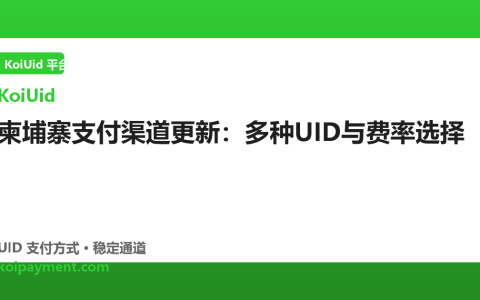 柬埔寨支付渠道更新：多种UID与费率选择