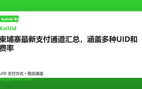 柬埔寨最新支付通道汇总，涵盖多种UID和费率