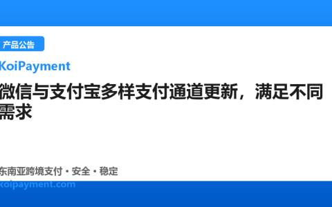 微信与支付宝多样支付通道更新，满足不同需求