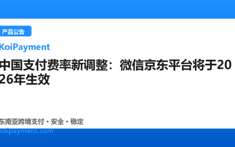 中国支付费率新调整：微信京东平台将于2026年生效