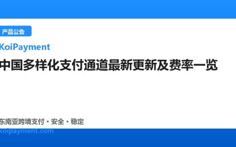 中国多样化支付通道最新更新及费率一览