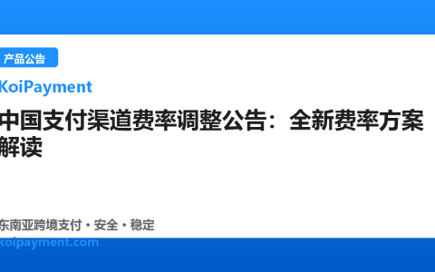 中国支付渠道费率调整公告：全新费率方案解读
