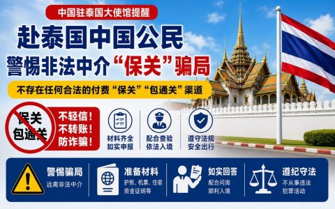 警惕泰国入境骗局：切勿相信“保关”服务