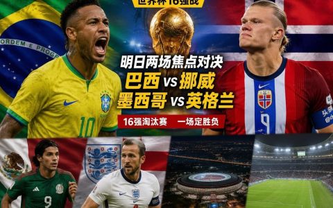 巴西与英格兰迎战世界杯16强淘汰赛，挪威与墨西哥不容小觑