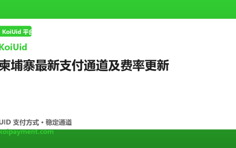柬埔寨最新支付通道及费率更新