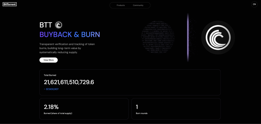 BitTorrent品牌转型与BTT首轮回购销毁同时实施，双重驱动开启Web3基础设施新篇章