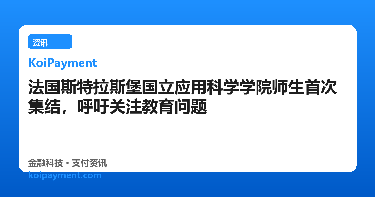 法国斯特拉斯堡国立应用科学学院师生首次集结，呼吁关注教育问题