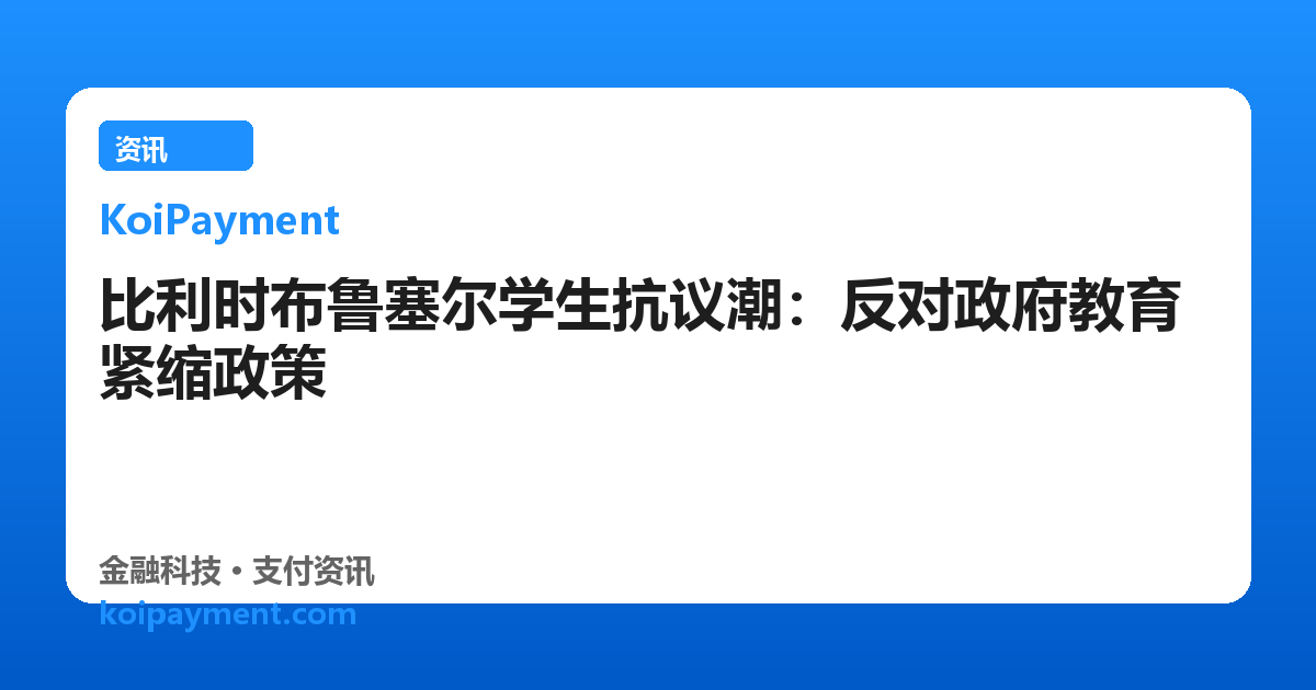 比利时布鲁塞尔学生抗议潮：反对政府教育紧缩政策