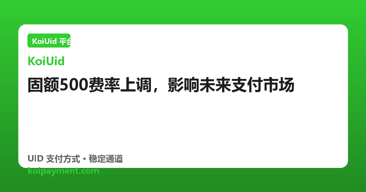 固额500费率上调，影响未来支付市场