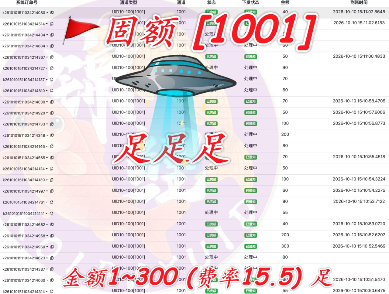固额支付新政策：金额1~300元费率调整至15.5%